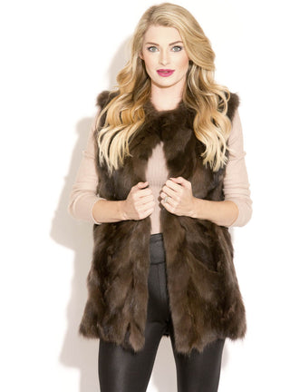 Sculpted Russian Sable Fur Vest.