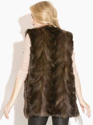 Sculpted Russian Sable Fur Vest.
