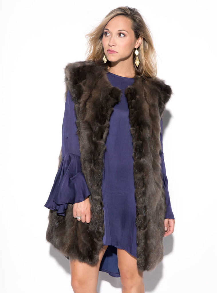 Sculpted Russian Sable Fur Vest