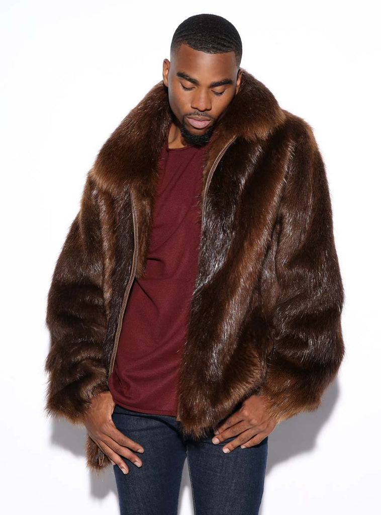 men's custom made beaver fur jacket