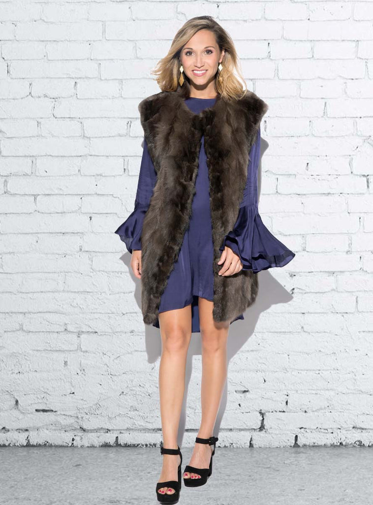 Sculpted Russian Sable Fur Vest