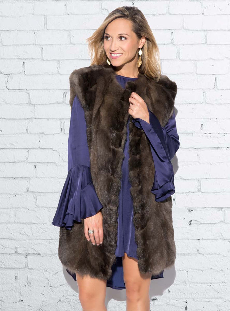 Sculpted Russian Sable Fur Vest