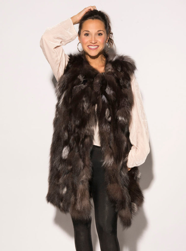 women's fox fur vest