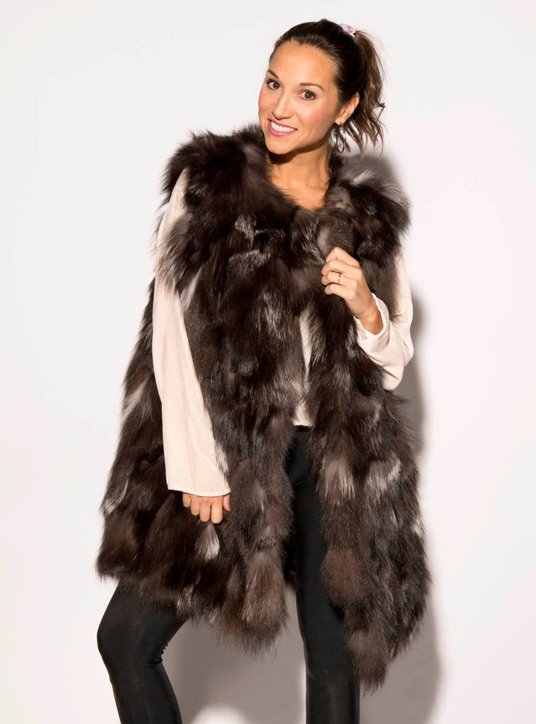 women's fox fur vest