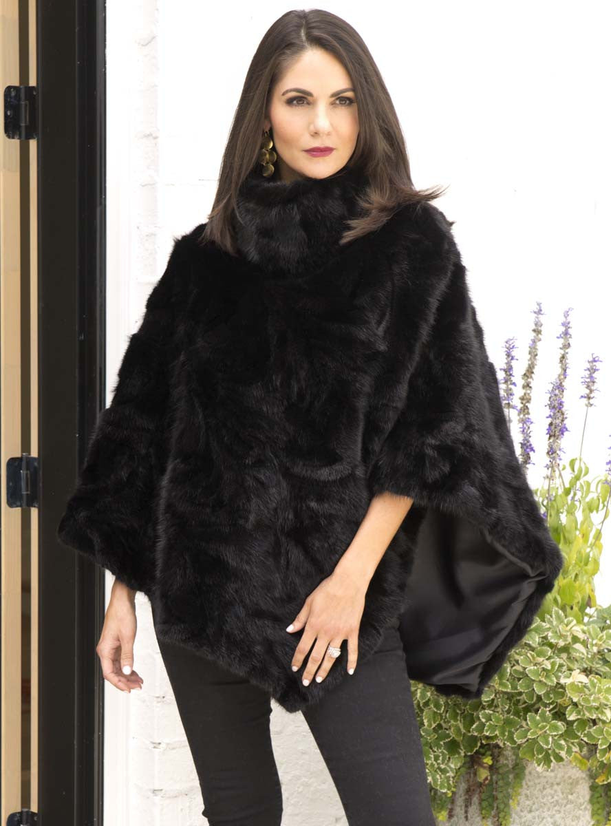 Women's Mink Fur Poncho | Henig Furs