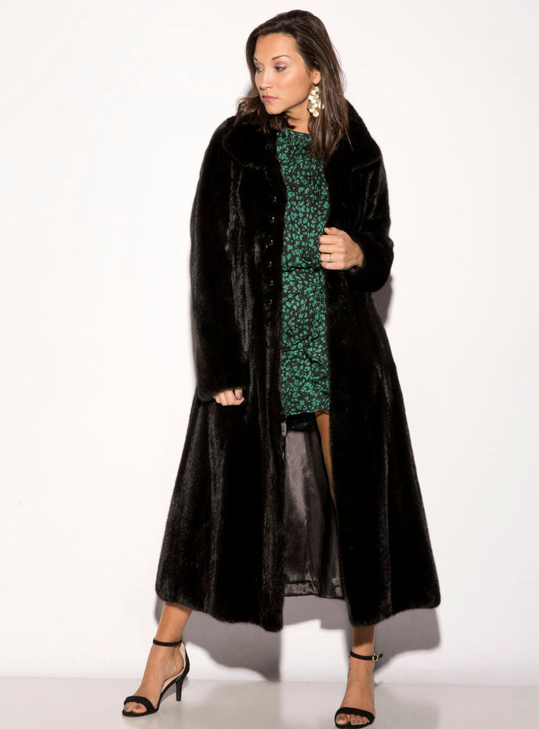 women's ranch mink fur coat