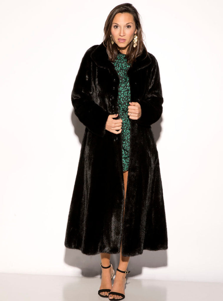 women's ranch mink fur coat