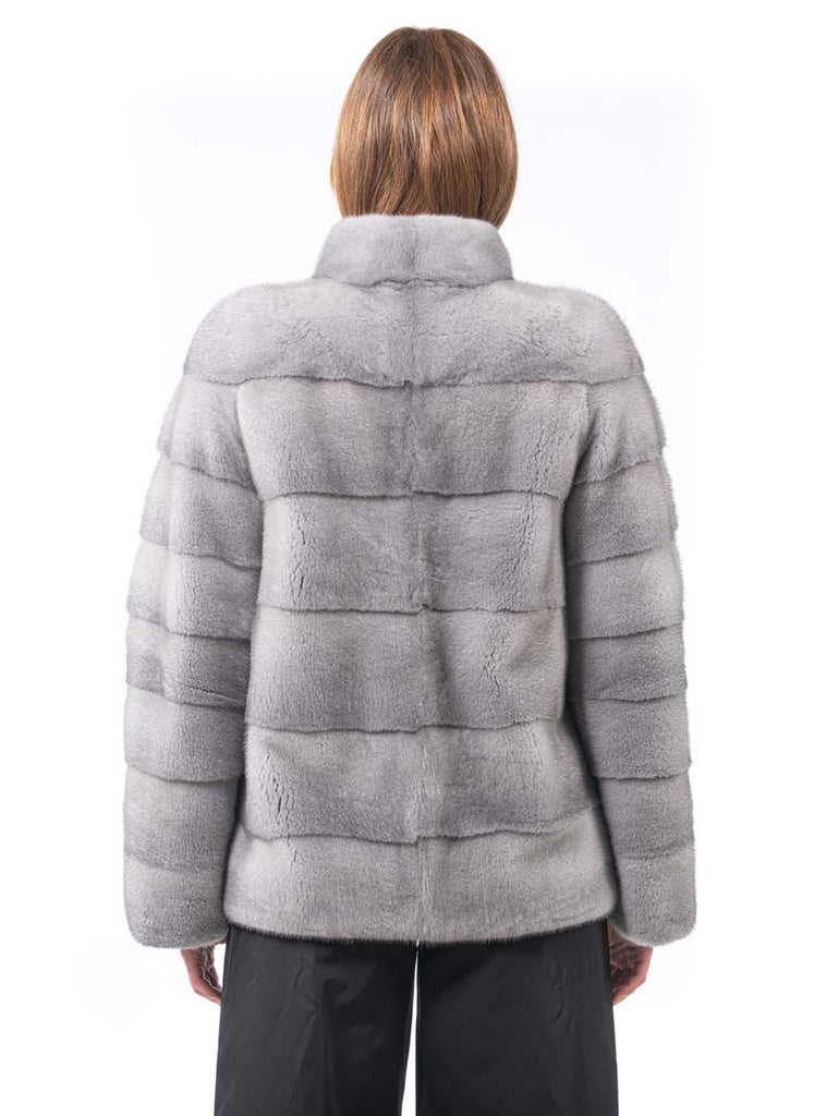 Women's Sapphire SAGA Horizontal Mink Fur Jacket
