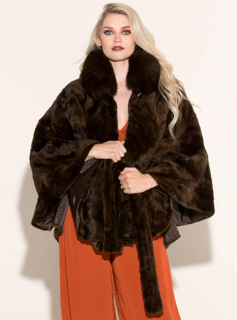 brown mink cape