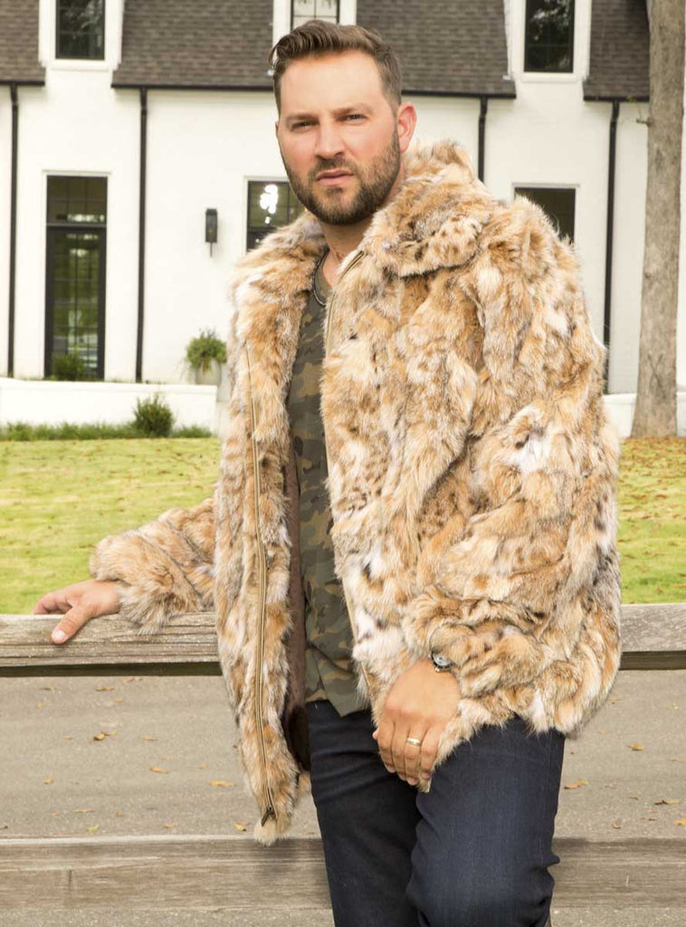 men's fur bomber jacket