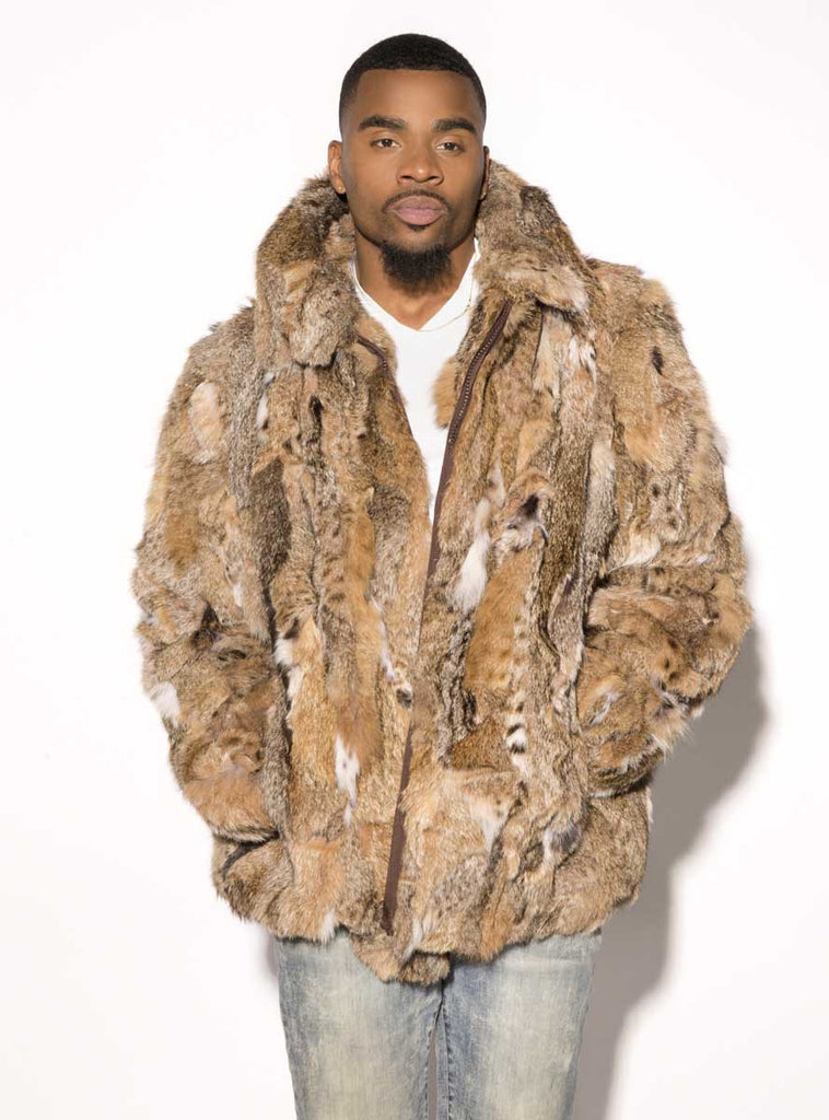 men's fur bomber jacket