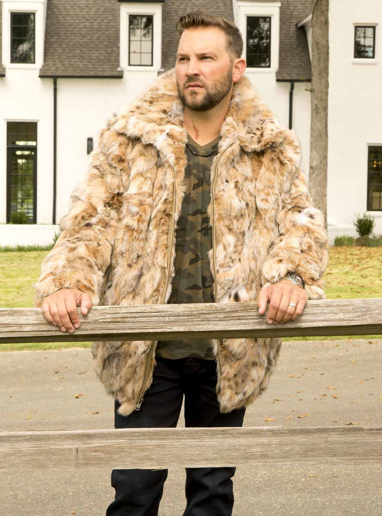 men's fur bomber jacket