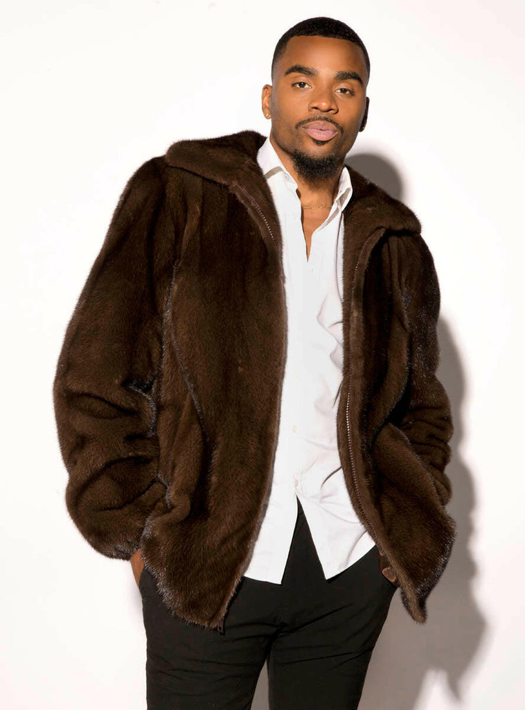 men's mink fur jacket