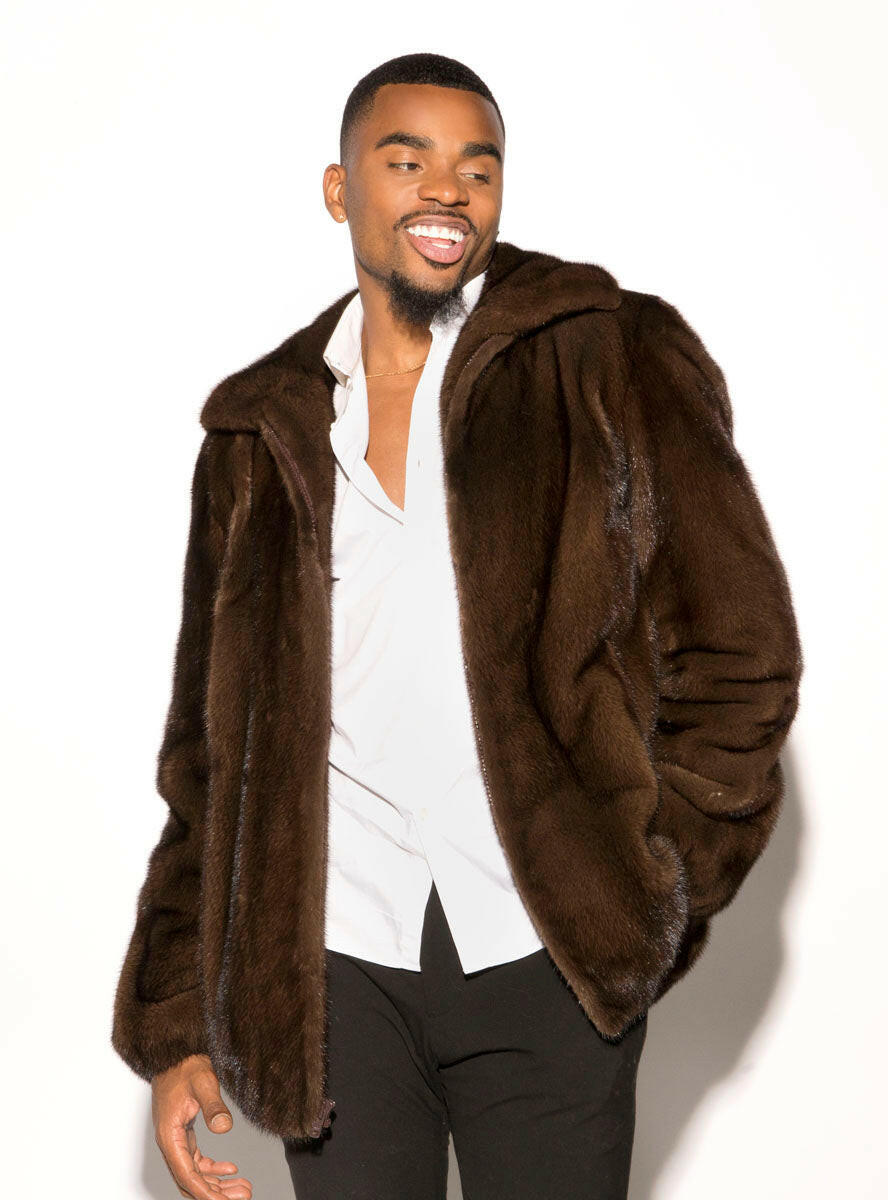 Mens Diamond Mink Fur Bomber Jacket 7443 – MARC KAUFMAN FURS