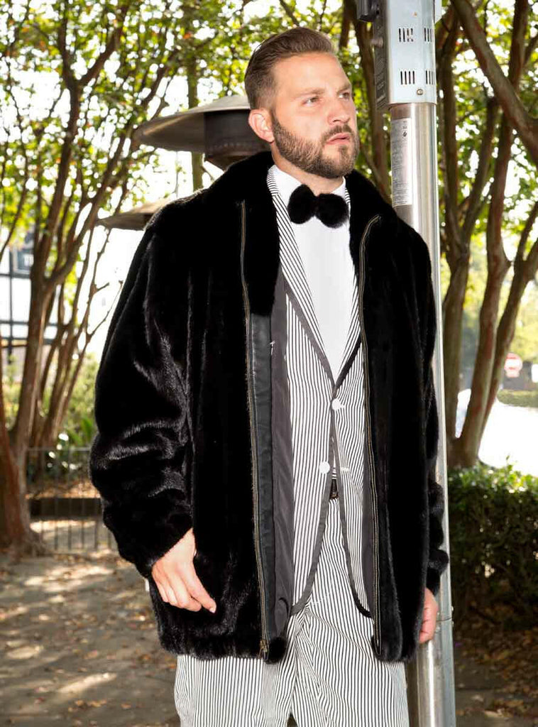 men's mink fur jacket