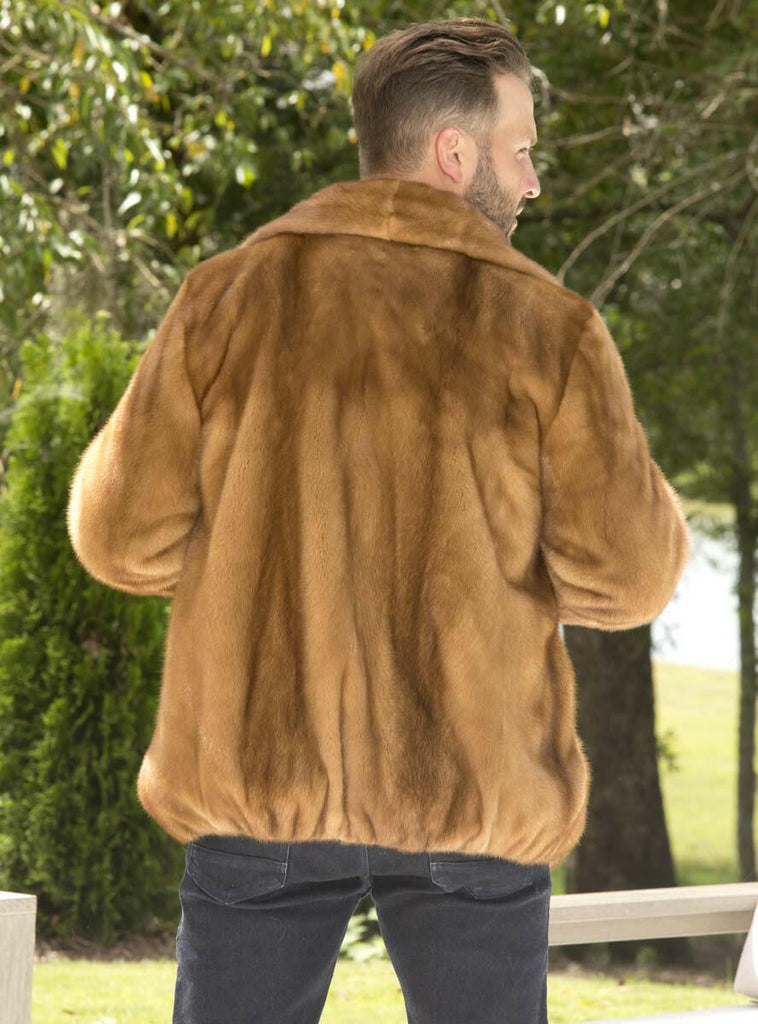 men's whisky mink jacket