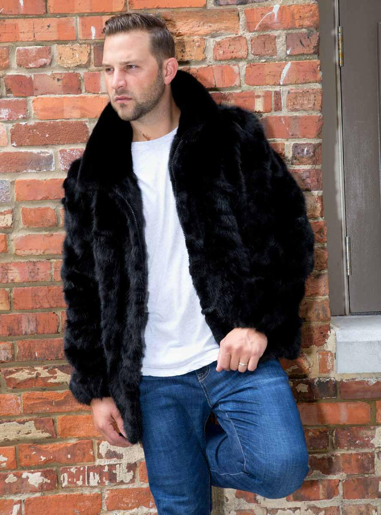 men's mink fur jacket