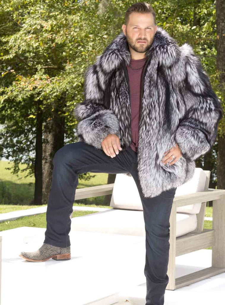 men's silver fox jacket