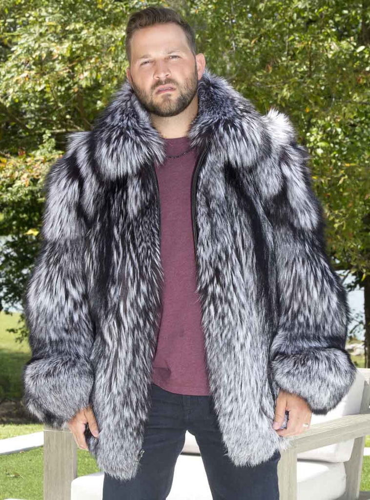 men's silver fox jacket