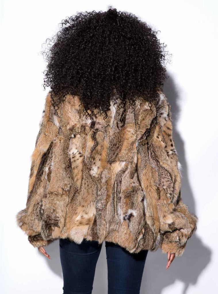 Women's bobcat fur jacket
