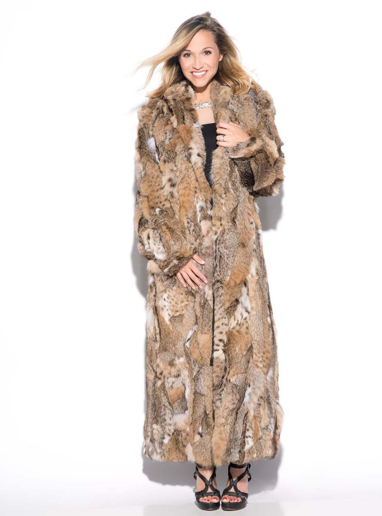 women's bobcat fur coat