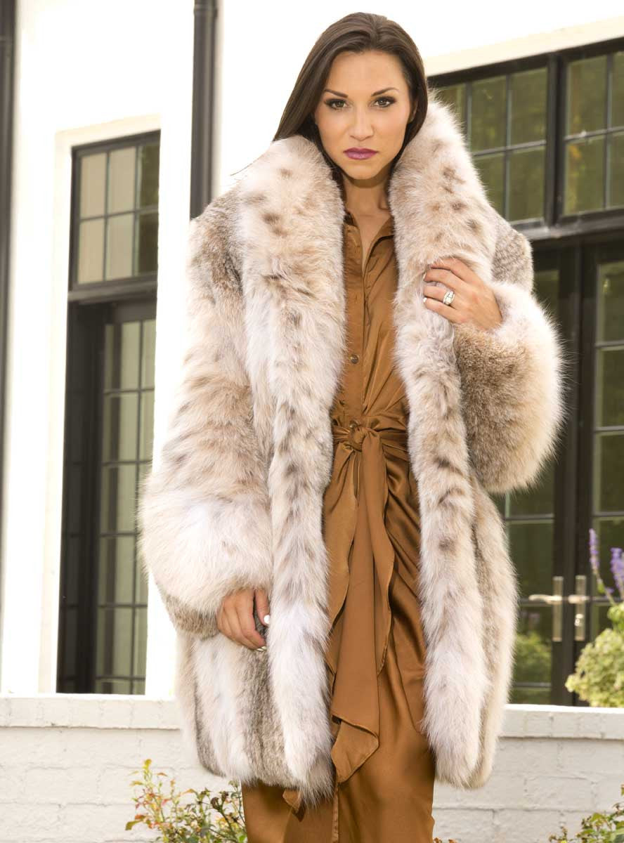 Women's Canadian Lynx Fur Stroller Henig Furs