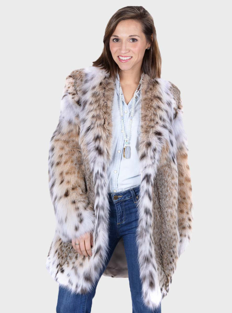 Bobcat Fur Stroller with Shawl Collar