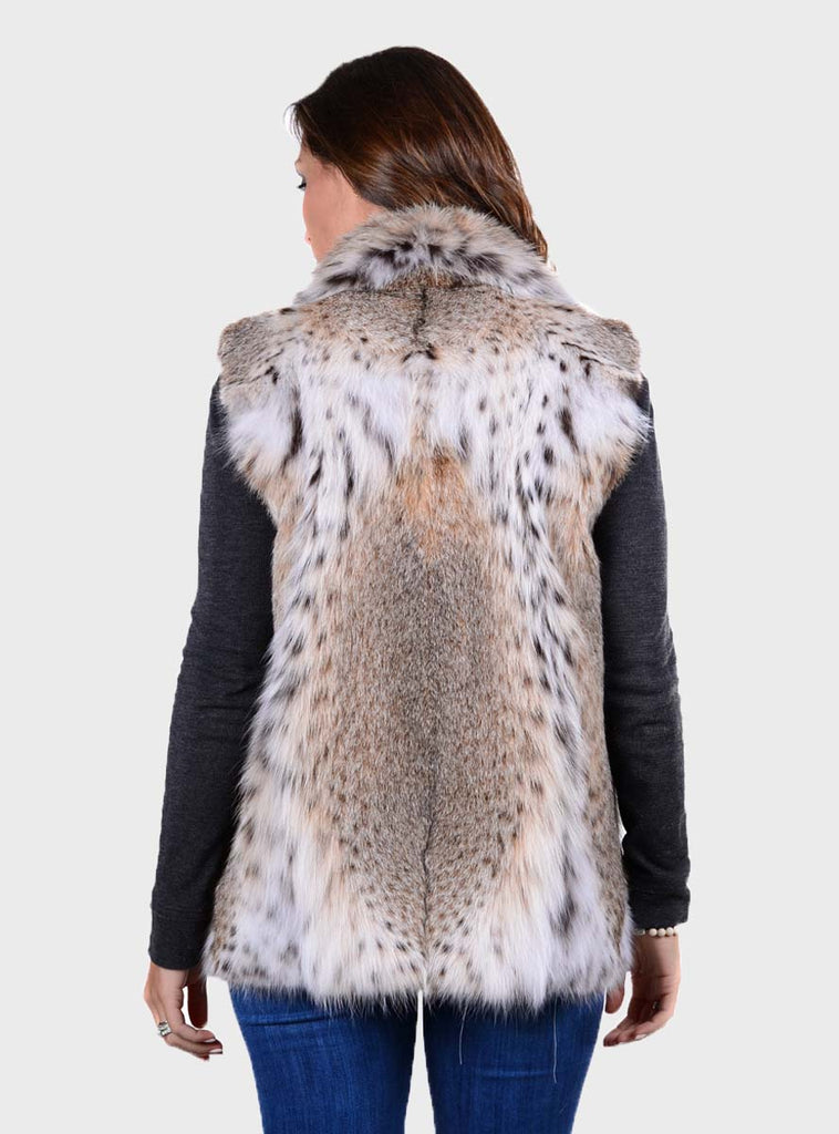 Natural Bobcat Fur Vest