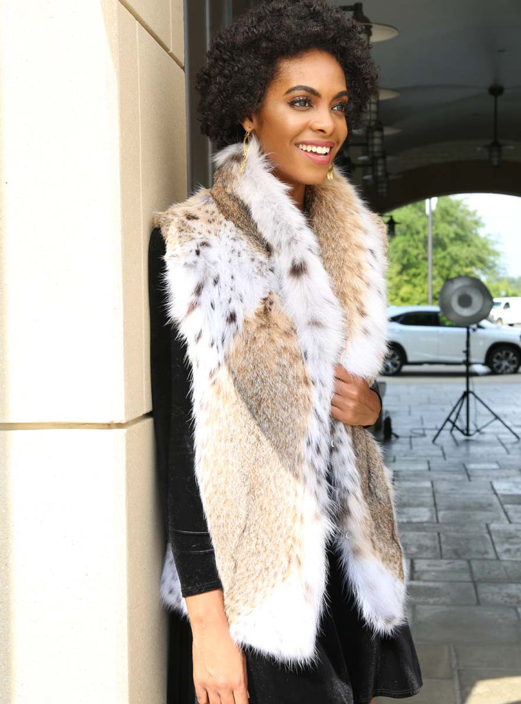 Women's Bobcat Fur Vest