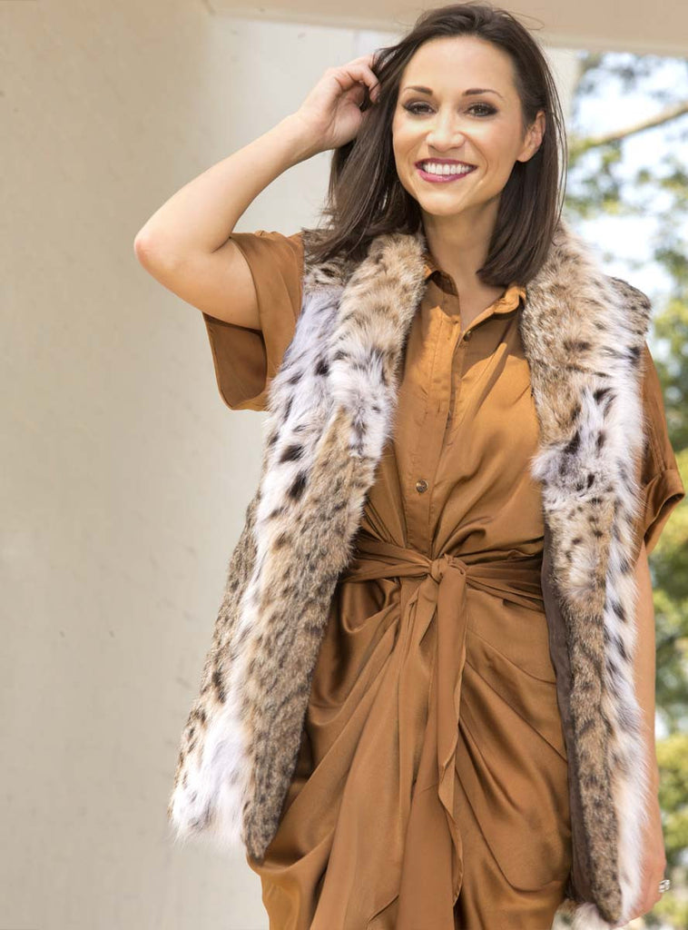 bobcat fur vest