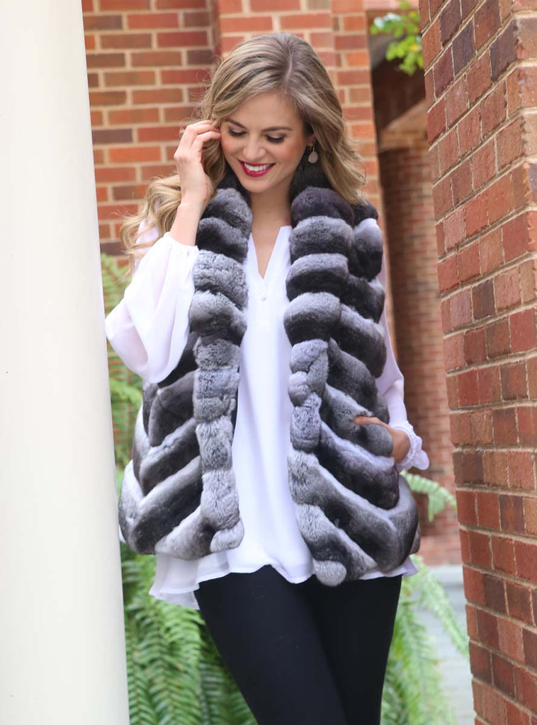 Women's Chinchilla Fur Vest