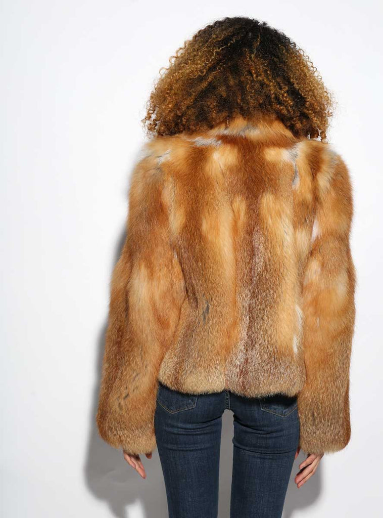 Women's Natural Red Fox Fur Jacket