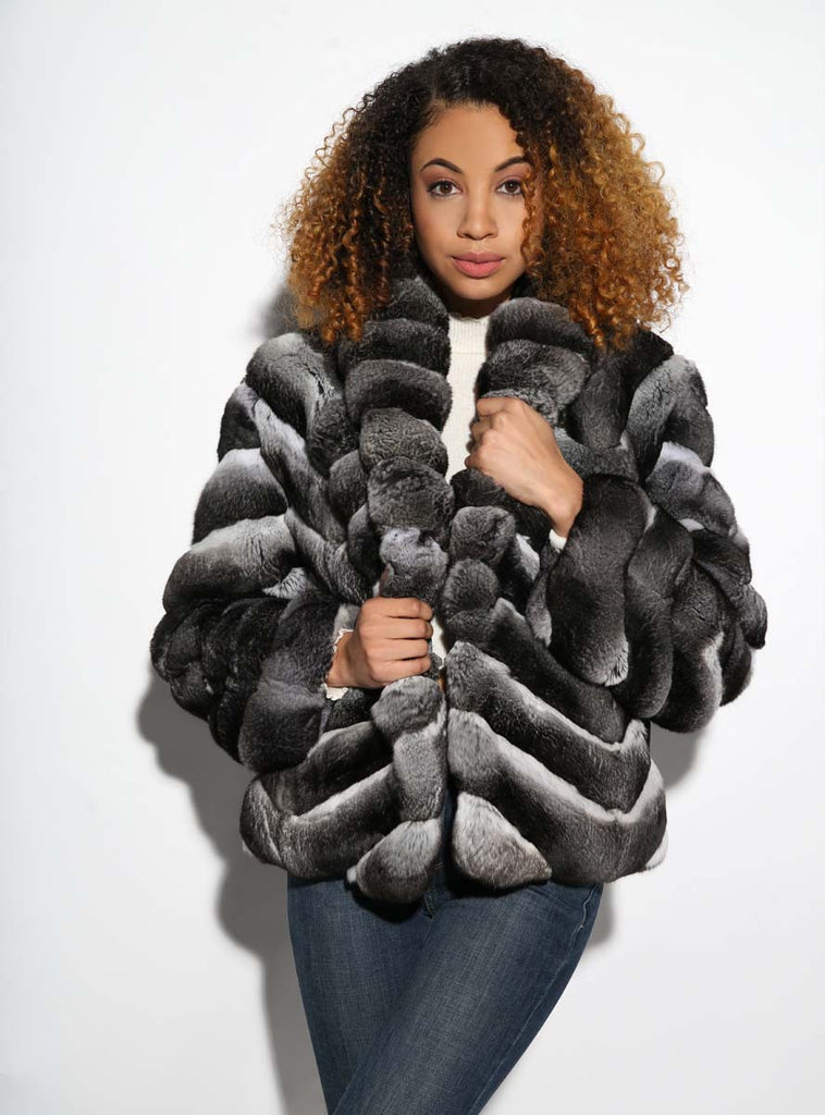 women's chinchilla fur jacket