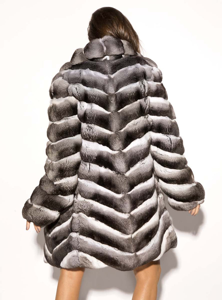 women's chinchilla fur coat