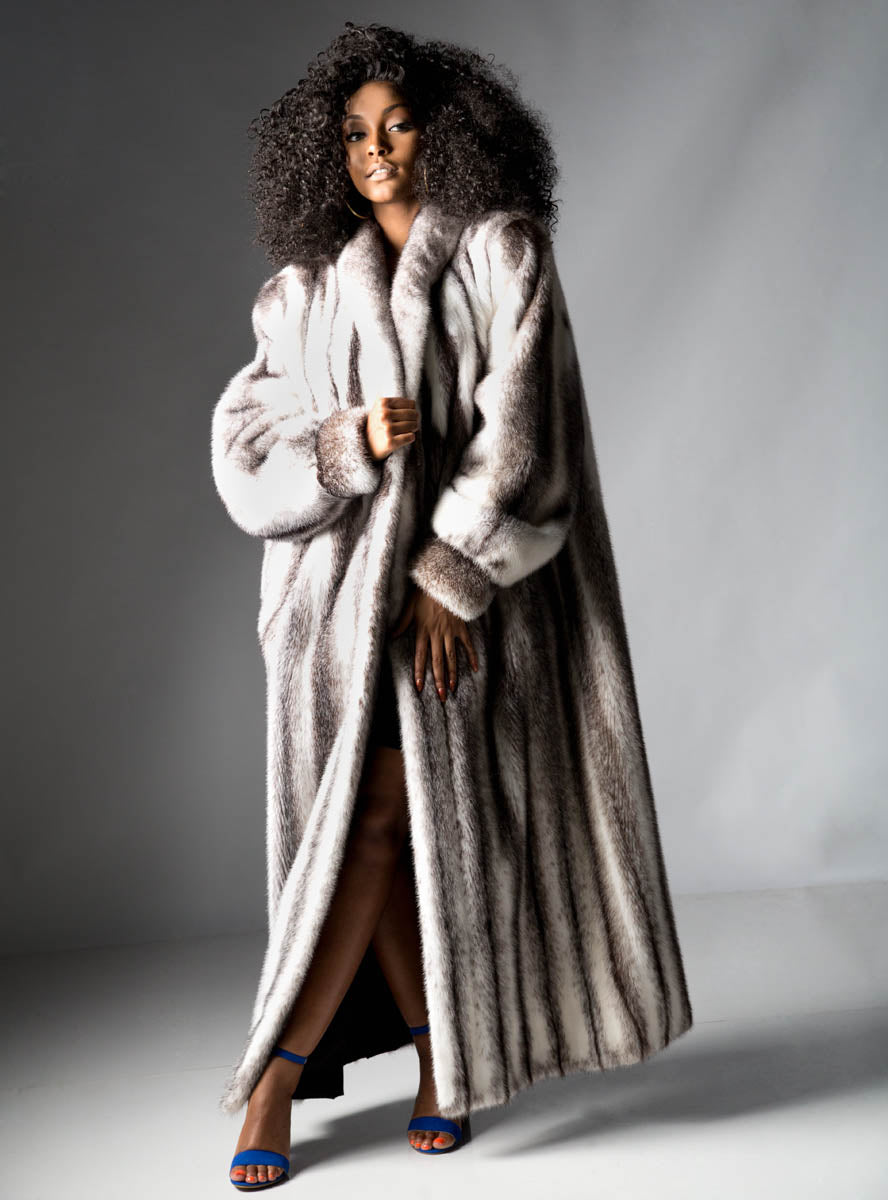 White Mink Signature Full-Length Faux Fur Coat