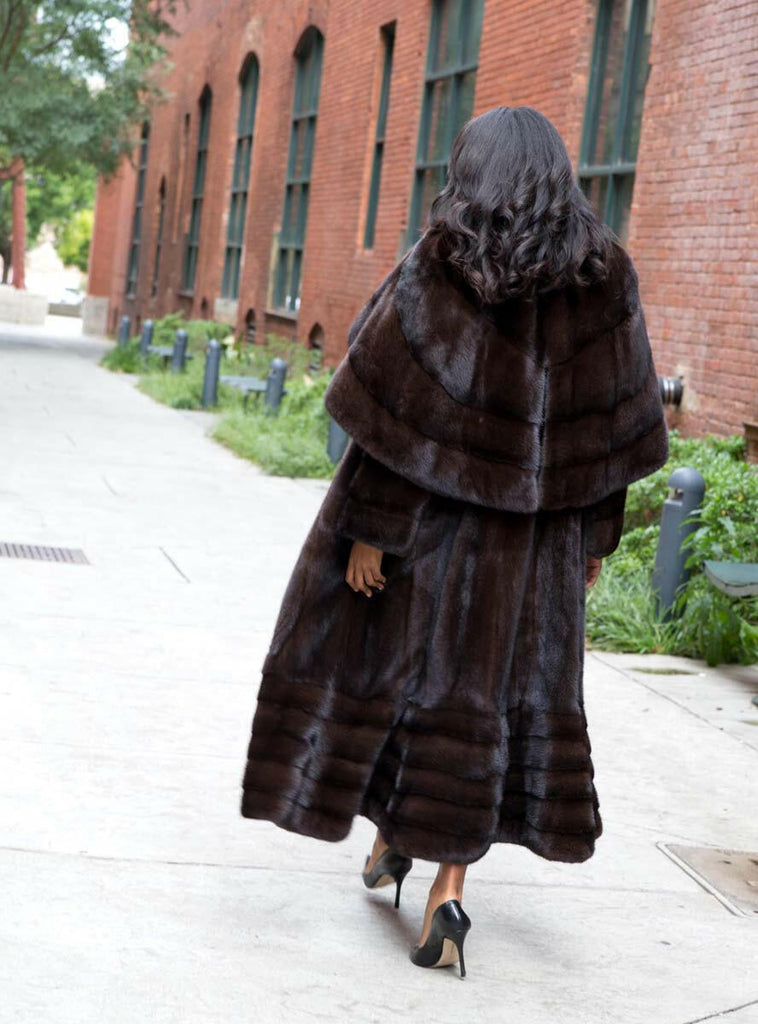 women's mink fur cape