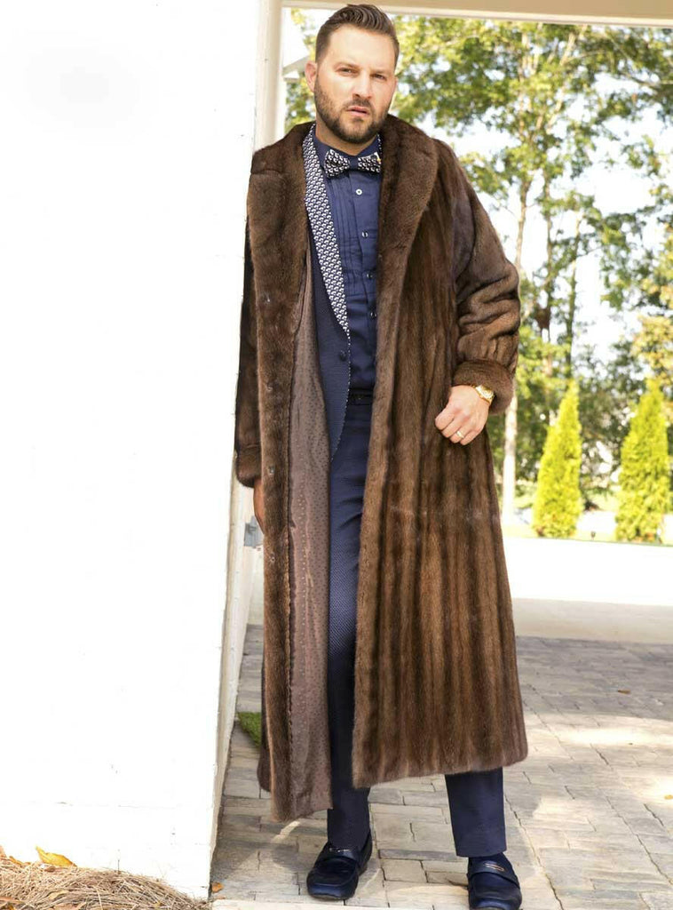 men's demi buff mink coat