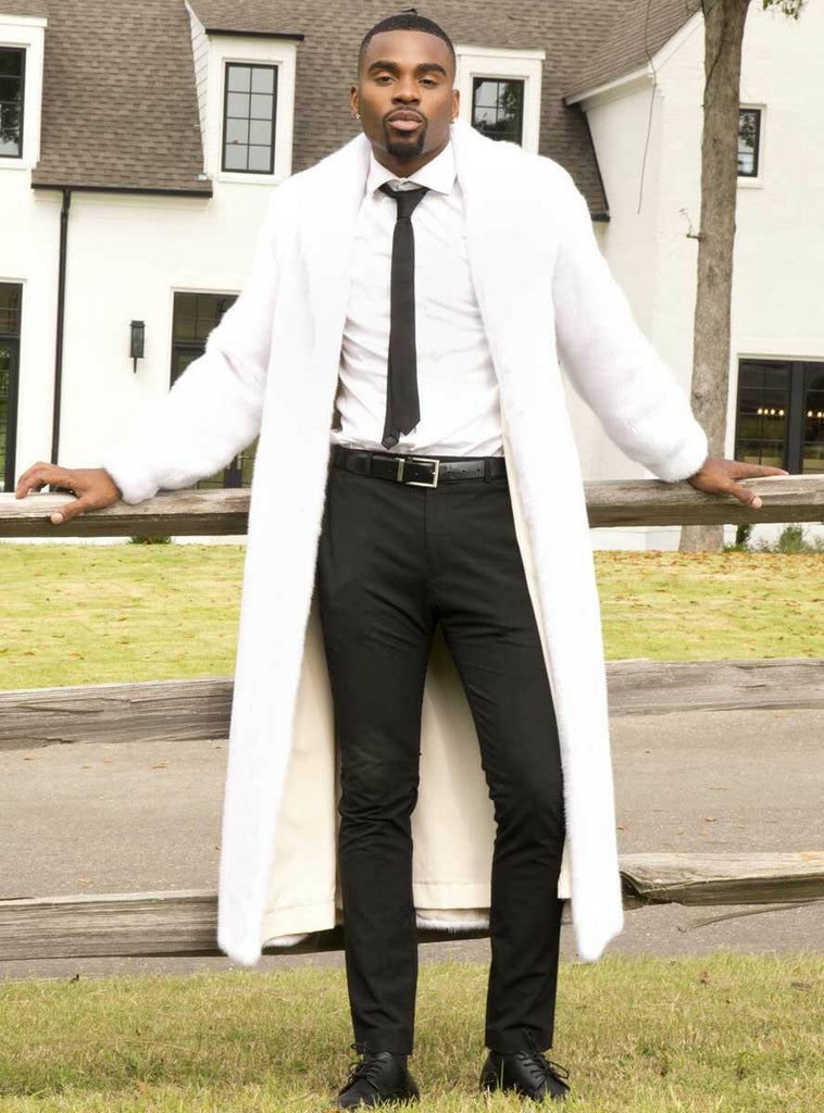 men's white mink coat