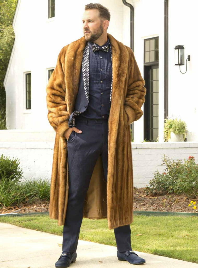 men's whisky mink coat