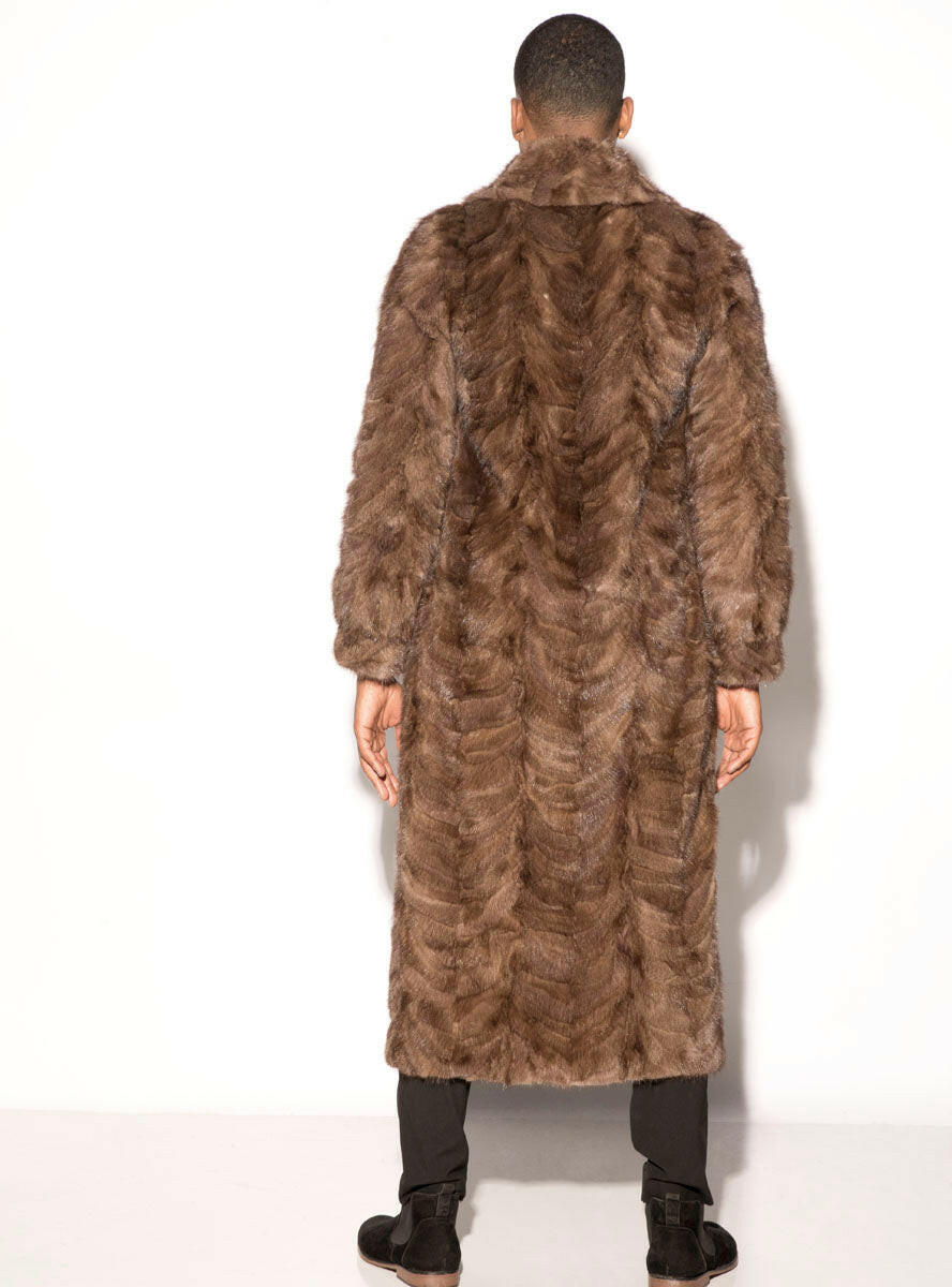værst Aske Pjece Men's Full Length Mink Fur Coat | Henig Furs
