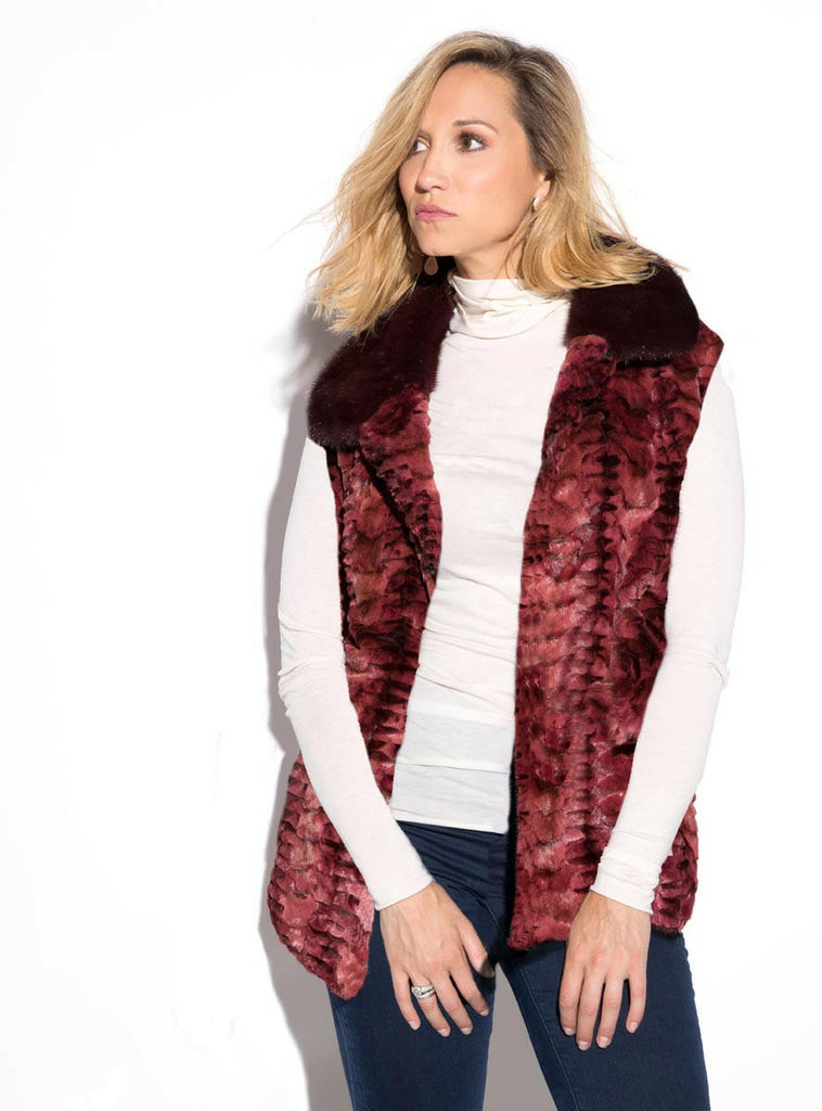 women's mink fur vest