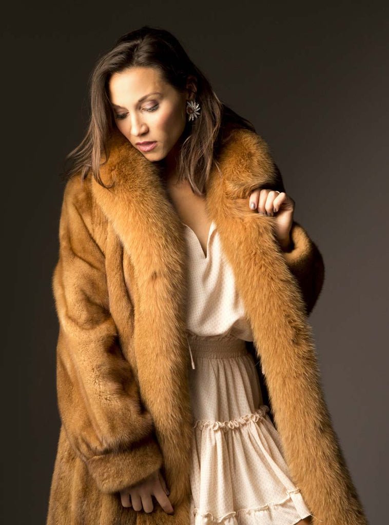 women's mink fur coat