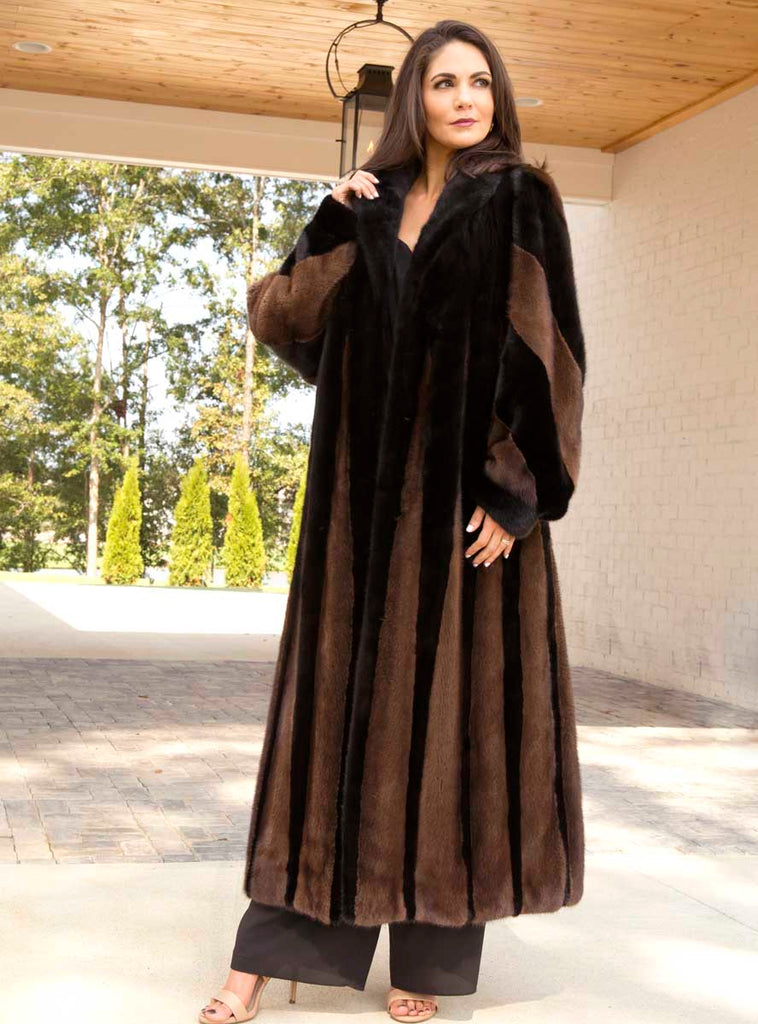 NAFA OR SAGA SELECT Two-Toned Mink Fur Coat