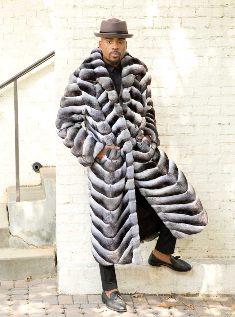 Men's Chinchilla Fur Coat - Made in the USA