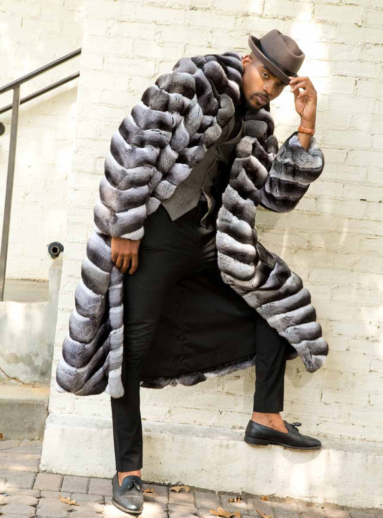 Men's Chinchilla Fur Coat - Made in the USA