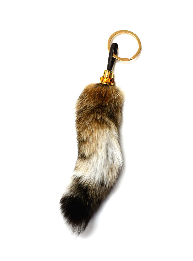 Bobcat Fur Tail Keychain