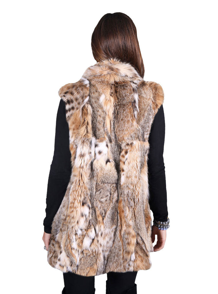 women's bobcat fur vest
