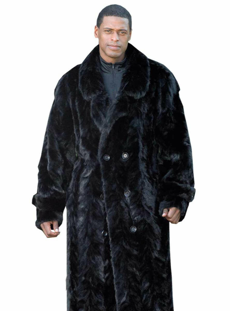 Men's Double Breasted Mink Fur Coat