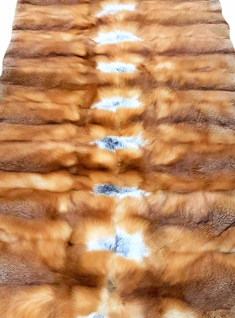 Full Skin Red Fox Fur Blanket