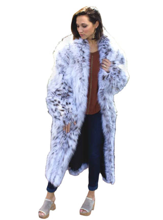 Custom Made Cat Lynx Belly Fur Coat.
